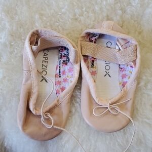 Capezio Pink Baby Ballet Shoes with Ribbon Bow